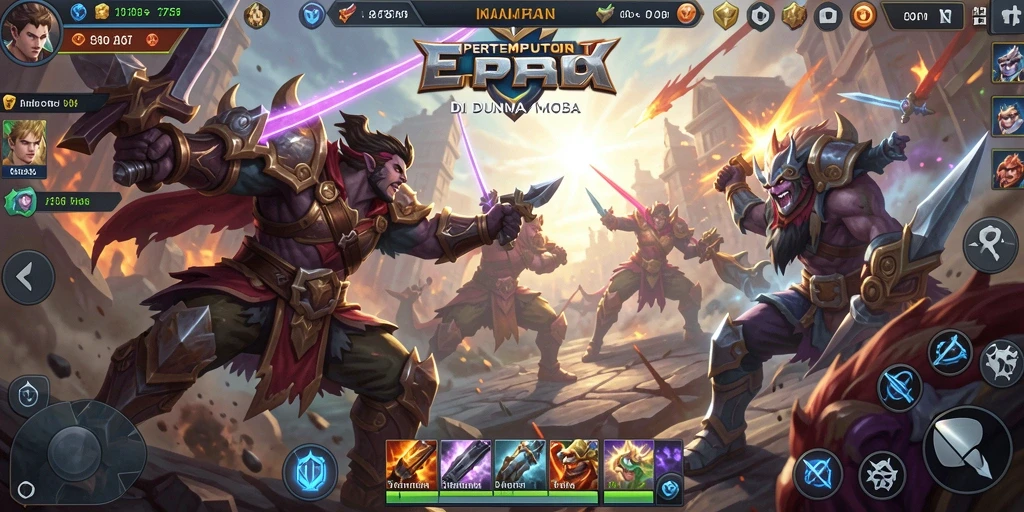 Tampilan menarik gameplay seru di dunia MOBA 2757.