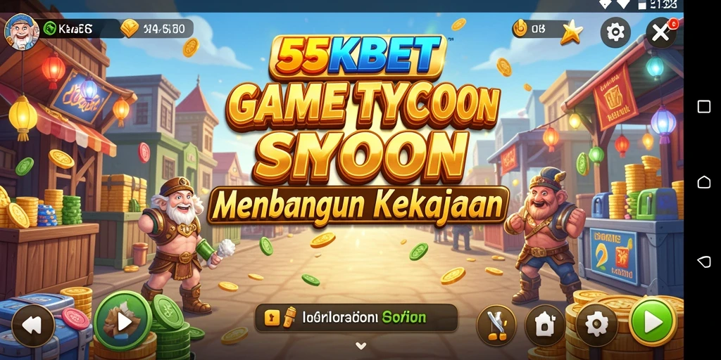 Tampilan gameplay menarik dari 55KBET yang menunjukkan keseruan memanage bisnis.