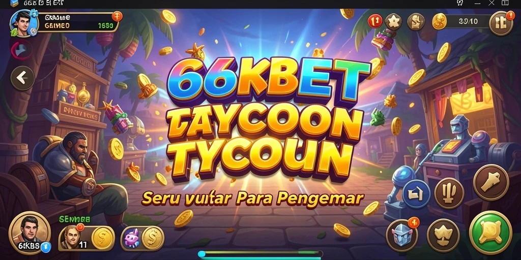 Tampilan gameplay 66KBET dengan elemen manajemen bisnis.