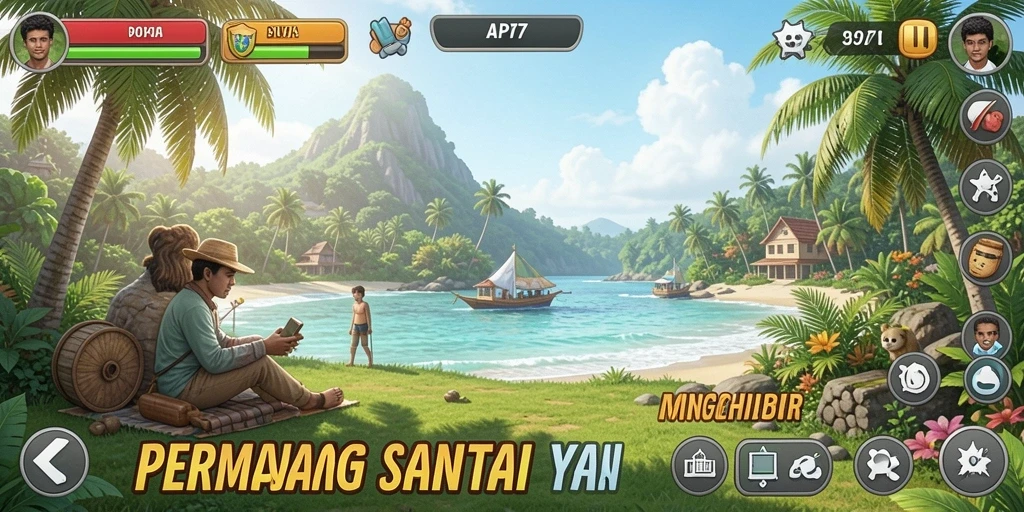 Tampilan warna-warni dan gameplay seru dari API77.