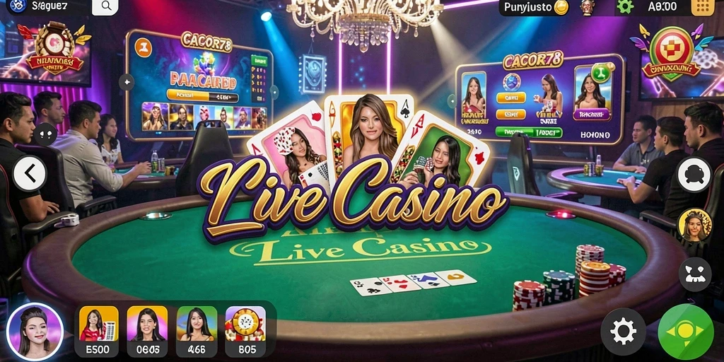 Tampilan gameplay Live Casino yang seru dan interaktif.
