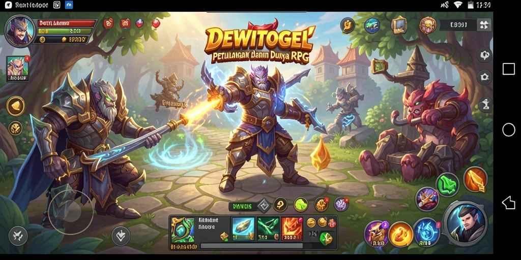 Tampilan gameplay DEWITOGEL dengan aksi RPG yang seru.