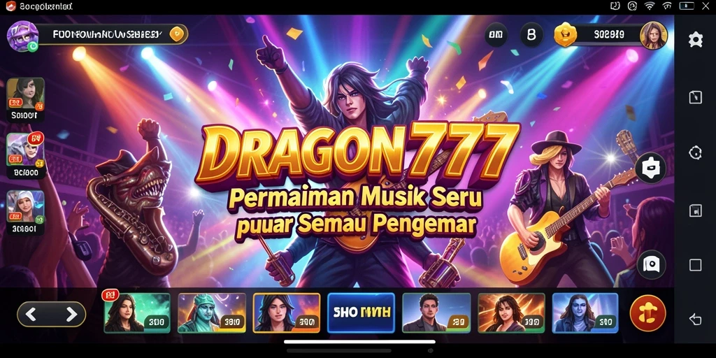 Tampilan gameplay <strong>DRAGON777</strong> yang memukau dan interaktif saat bermain musik.