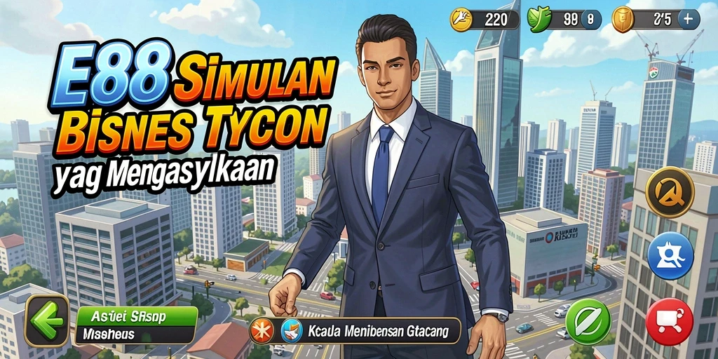 Screenshot E88 memperlihatkan momen strategis dalam gameplay Tycoon.