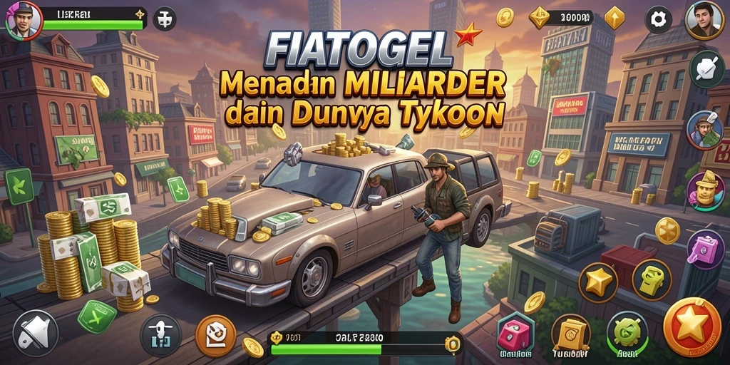 Screenshot menunjukkan tampilan gameplay menarik dalam <strong>FIATOGEL</strong> yang berfokus pada Tycoon.