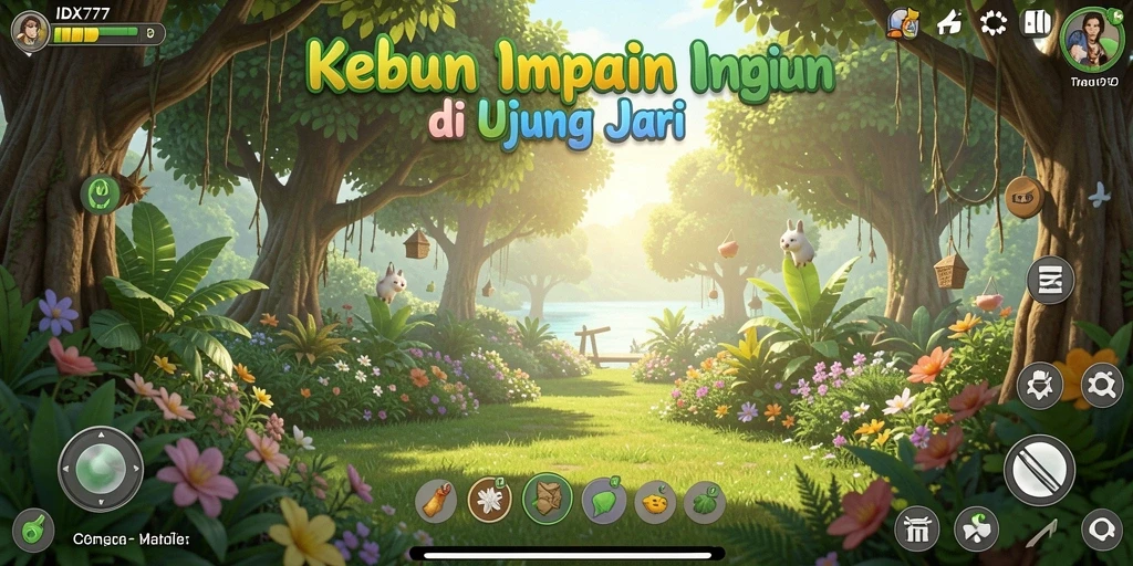 Tampilan menarik dari gameplay pertanian di IDX777.
