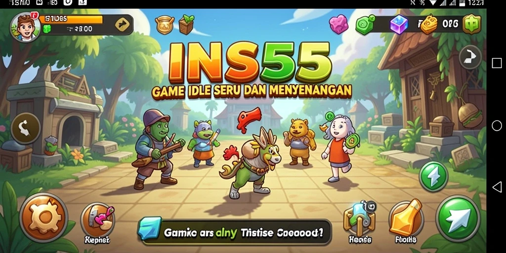 Tampilan gameplay INS55 yang menampilkan aktivitas idle yang menarik.