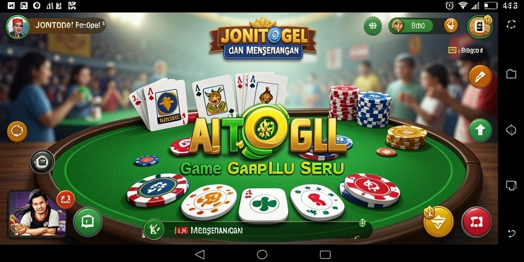 Screenshot gameplay JONITOGEL menampilkan suasana seru bermain Gaple.