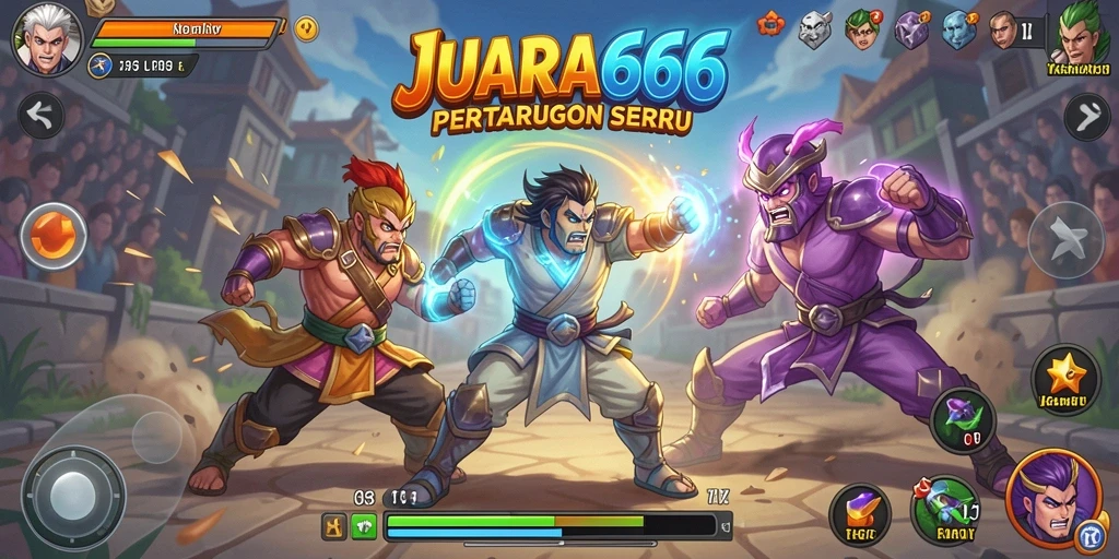 Screenshot gameplay JUARA666 yang menunjukkan aksi bertarung yang mendebarkan.