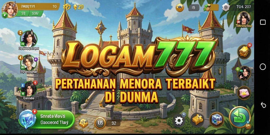 Tampilan gameplay LOGAM777 yang menarik dalam pertahanan menara.