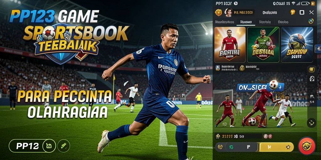 Tangkapan layar gameplay PP123 menampilkan taruhan dan statistik olahraga secara real-time.