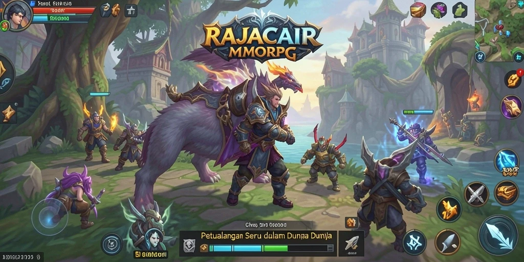 Tangkapan layar RAJACAIR dengan aksi pertempuran yang mendebarkan di dunia MMORPG.