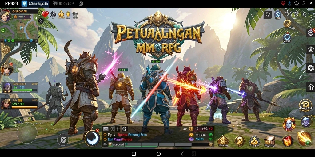 Screenshot gameplay menarik dari RP888 dalam dunia MMORPG.