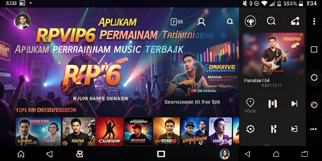 Screenshot utama RPVIP6 menampilkan gameplay musik yang seru dan interaktif.