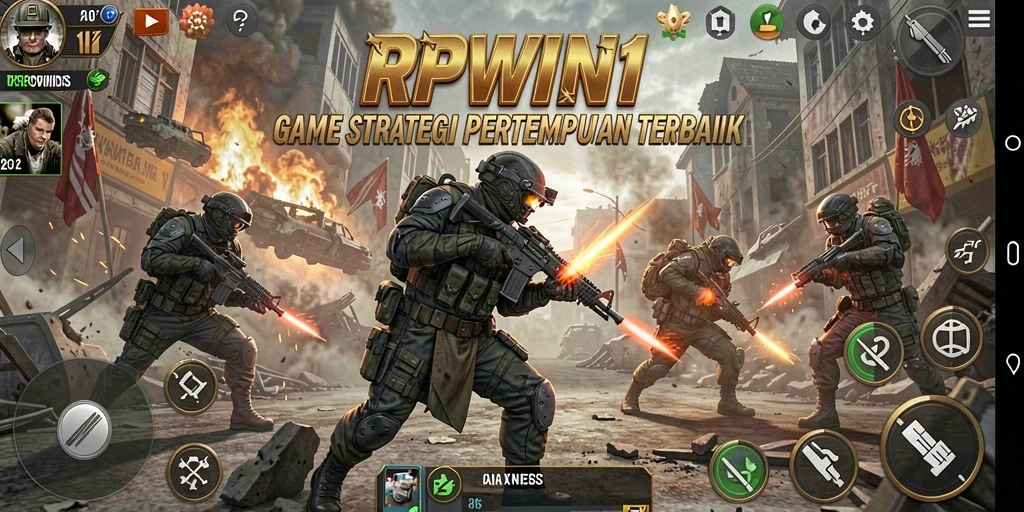 Tampilan gameplay menarik dalam pertempuran strategis.