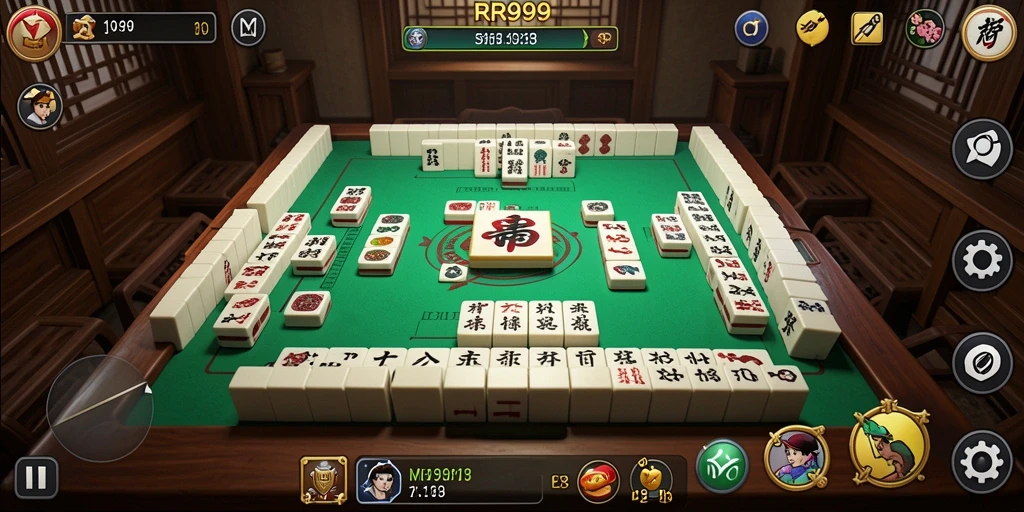 Screenshot gameplay <strong>RR999</strong> dengan tantangan Mahjong yang seru.