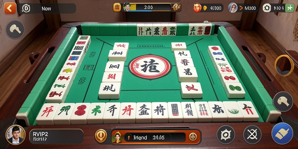 Screenshot RVIP2 menampilkan gameplay Mahjong yang seru dan menantang.