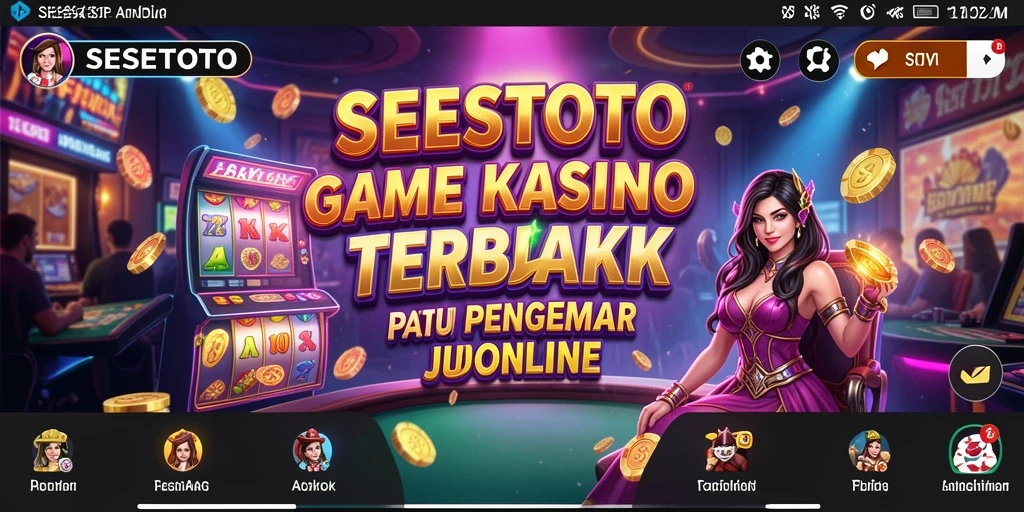 Gameplay SESETOTO menampilkan berbagai permainan Kasino yang mendebarkan.