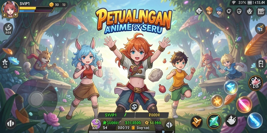 Screenshot utama SVIP1 dengan karakter Anime yang menonjol.