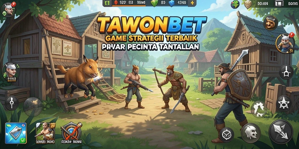 Screenshot TAWONBET menunjukkan aksi strategis yang intens dalam gameplay.