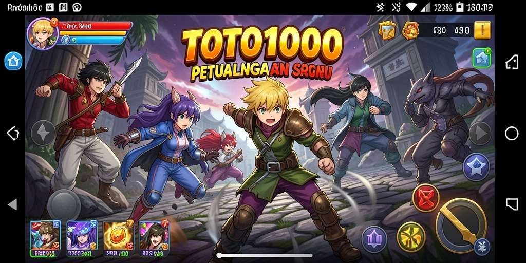 Tampilan gameplay TOTO1000 yang seru dan penuh warna.