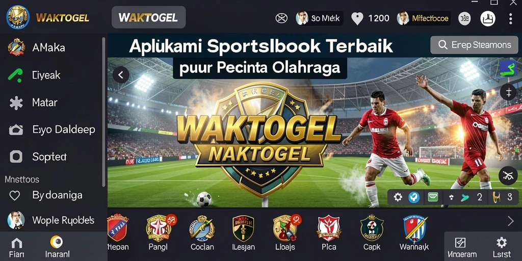 Tampilan utama WAKTOGEL dengan gameplay menarik untuk taruhan olahraga.