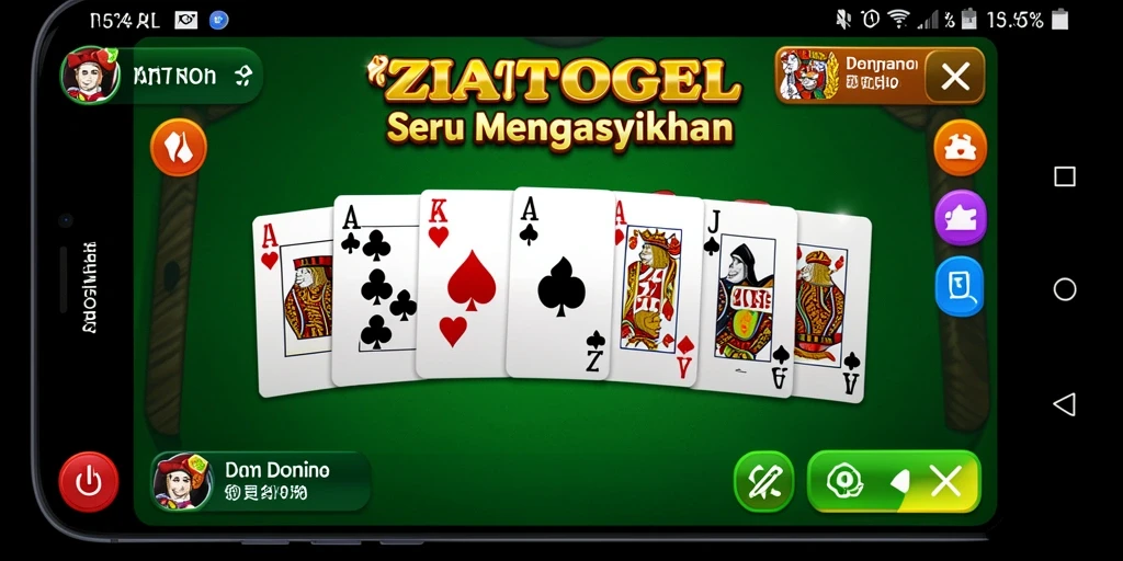 Tampilan gameplay menyenangkan di ZIATOGEL dengan domino berwarna cerah.