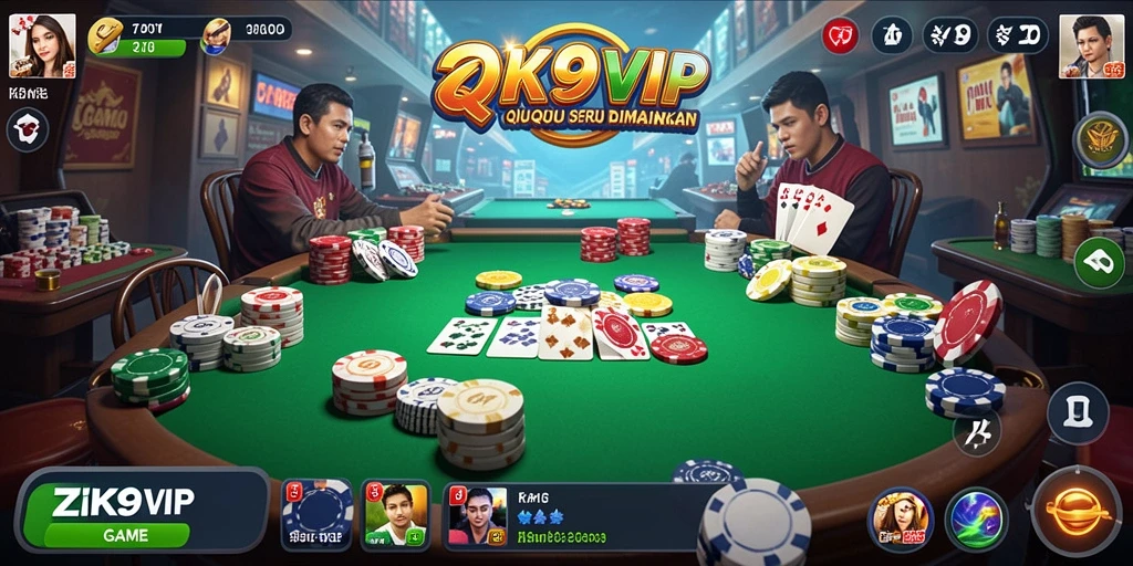 Screenshot gameplay ZK9VIP dengan kartu QiuQiu yang seru.
